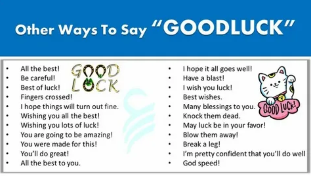 Other Ways to Say Good Luck