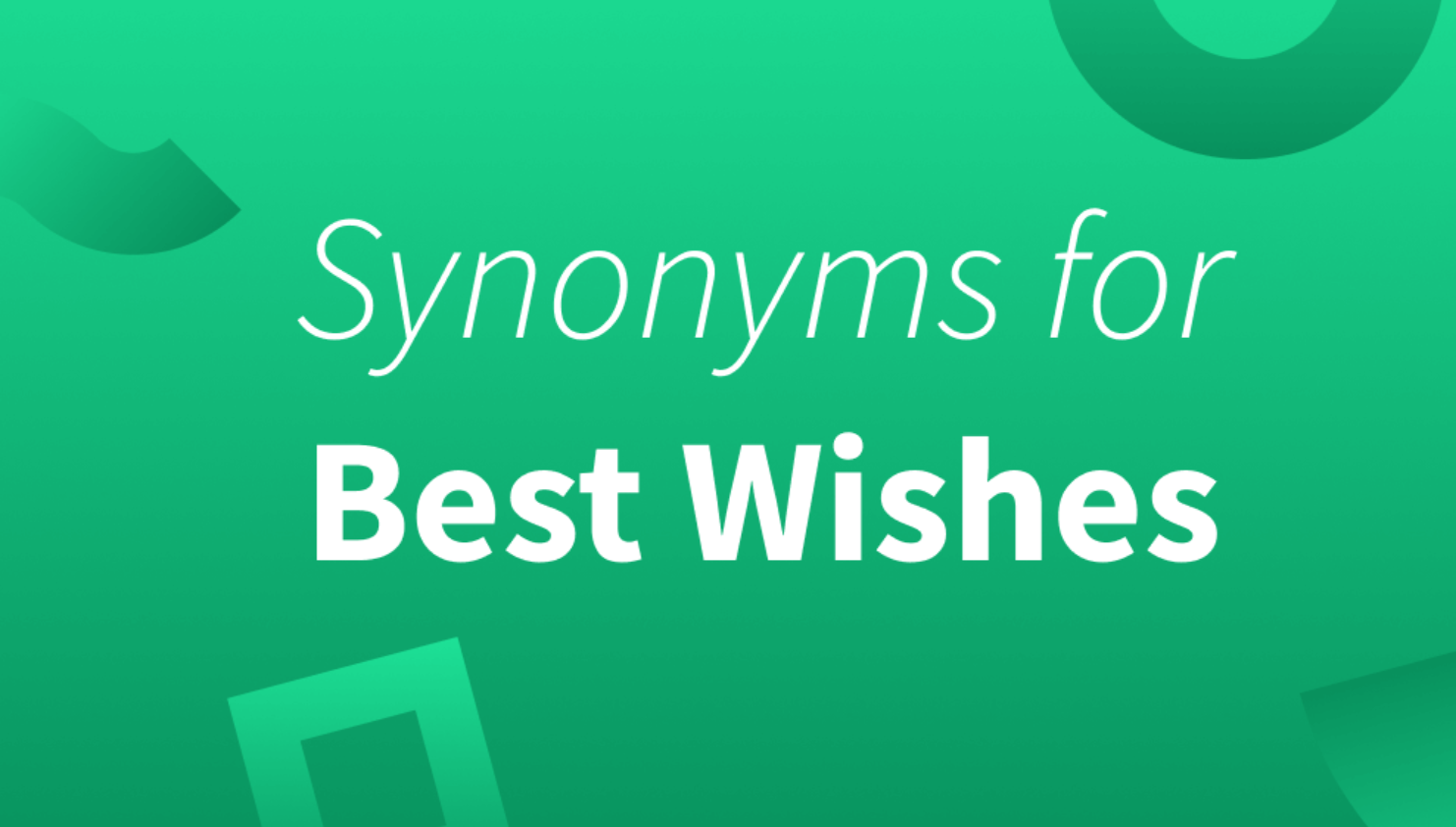Best Wishes Synonym for Email