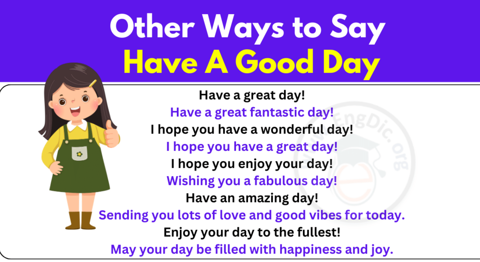 Other Ways to Say "Have a Great Rest of Your Day"